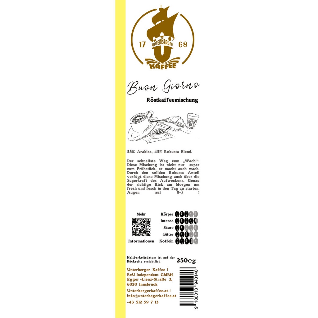 [209] UBK Buon Giorno 250g (KM ganze Bohne)