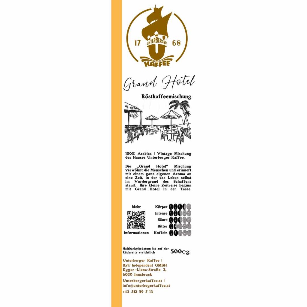 [220] UBK Grand Hotel 500g (KM ganze Bohne)