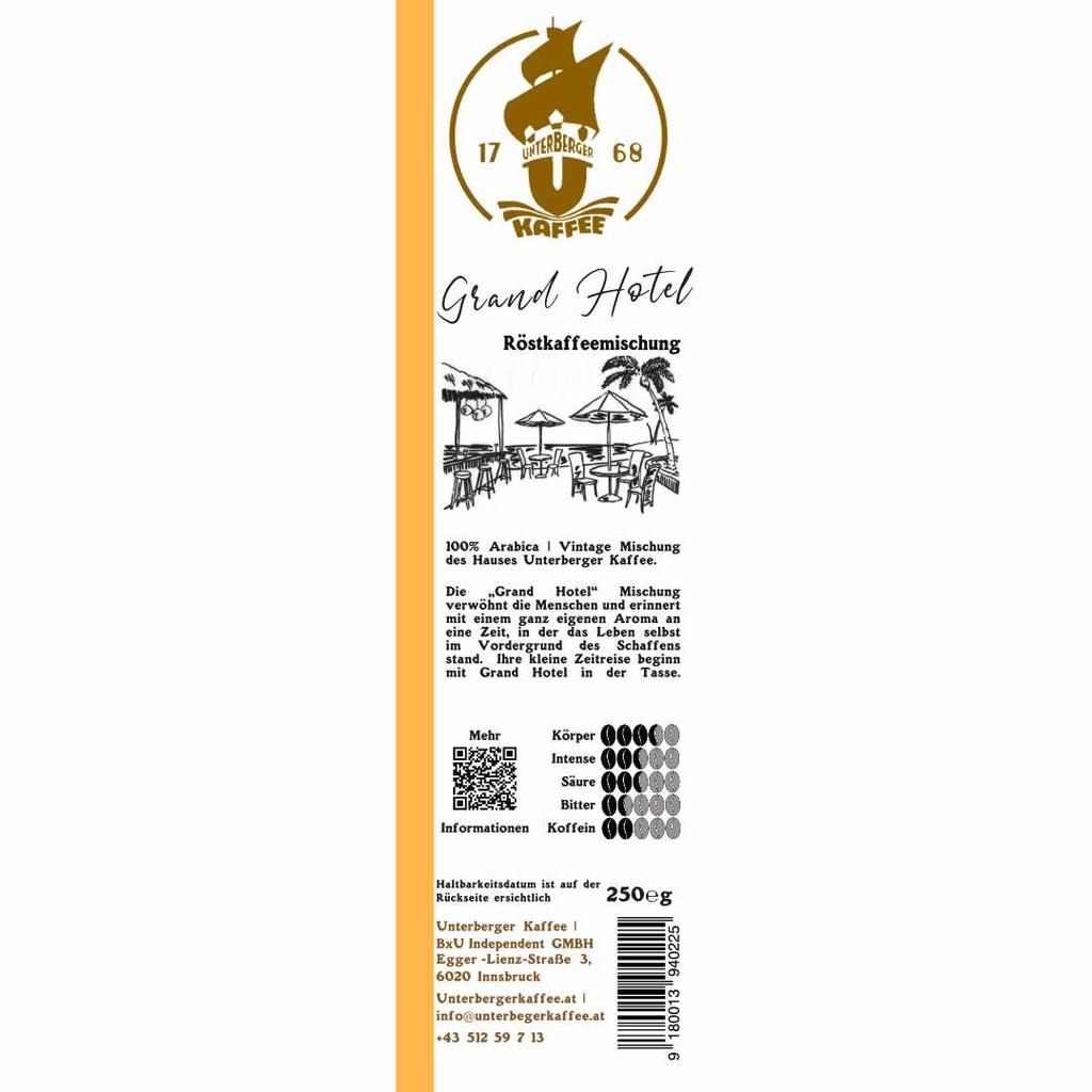[221] UBK Grand Hotel 250g (KM ganze Bohne)