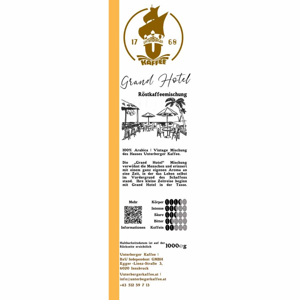 [219] UBK Grand Hotel 1000g (KM ganze Bohne)